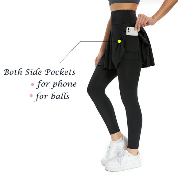 Rosyline Womens Workout Tight Skirted Leggings for Women Legging Skorts Yoga Pants with Pocket 